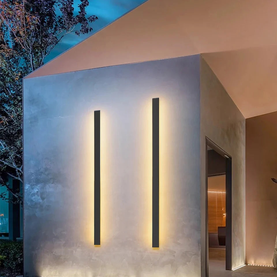 Outdoor Linear LED Wall Sconce – Weatherproof Aluminum Exterior Light for Entryway, Patio & Garden | Thomler