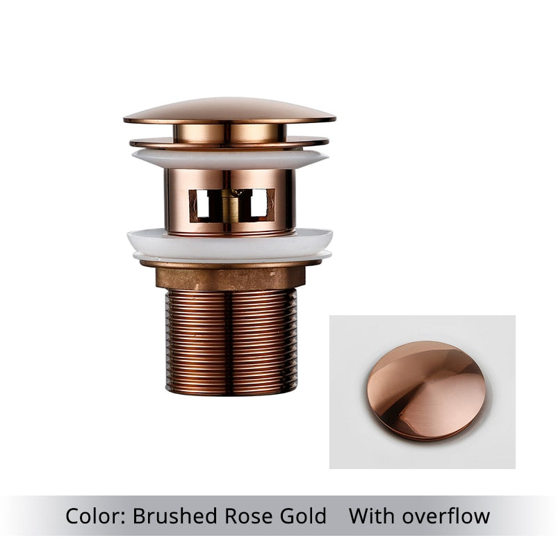 Vessel Sink Drain Assembly with Pop-Up Stopper for Modern Bathrooms – Overflow & Non-Overflow Configurations | Thomler