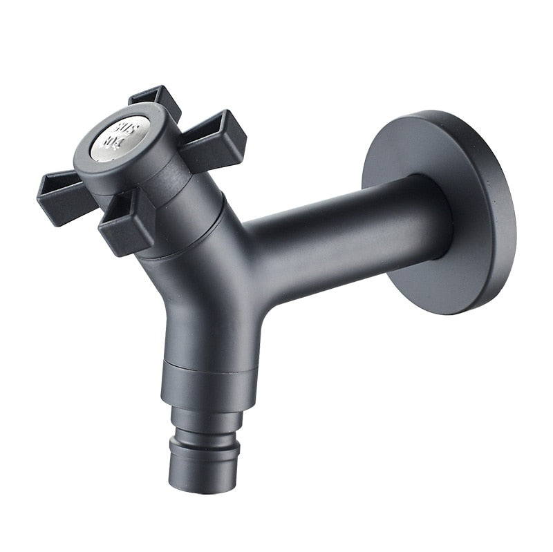 Wall-Mount Outdoor Garden Faucet | Cold Water Hose Spigot with Brass Valve & Stainless Steel Body for Yard, Patio & Balcony | Thomler