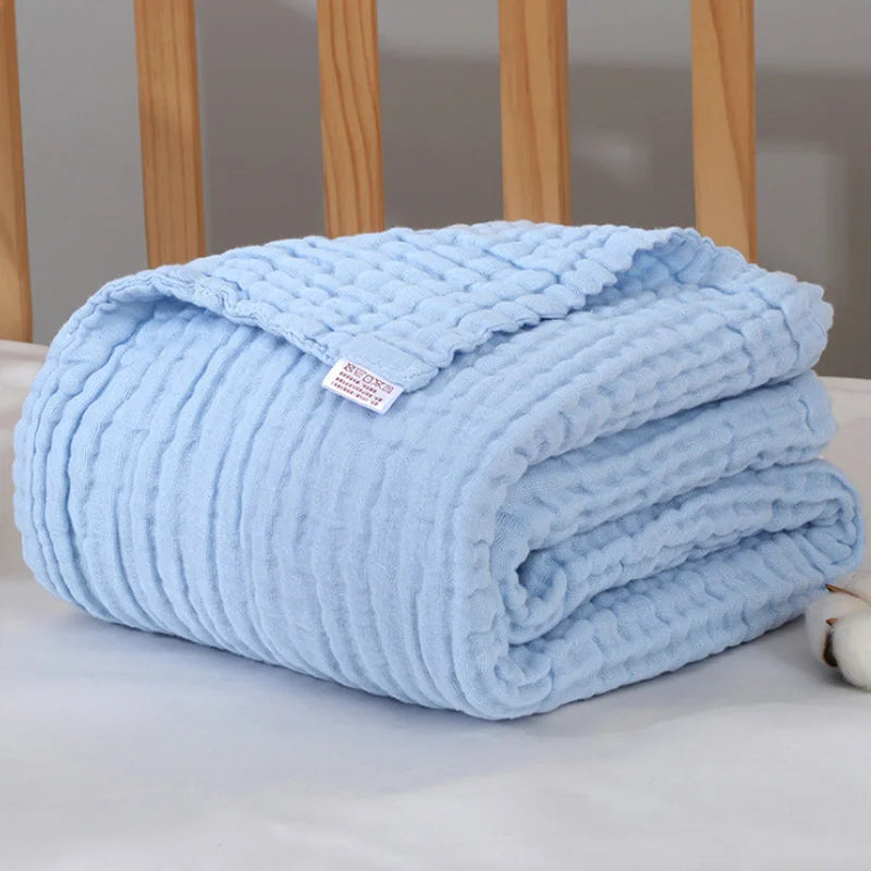 Six-Layer Gauze Cotton Swaddle Blanket 41×41 in – Soft Breathable Wrap for Newborns Toddlers Boys Girls Bath Towel Stroller Cover Nursing | Thomler