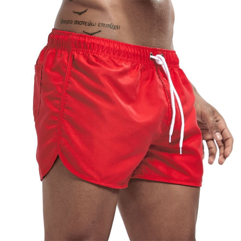 Men's Quick-Dry Swim Trunks with Drawstring & Back Pocket – Vibrant Colors for Beach & Pool | Thomler