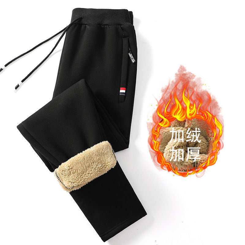 Men's Thermal Fleece-Lined Joggers Winter Sweatpants with Drawstring Elastic Waist for Cold Weather Outdoor Sports Casual Wear | Thomler