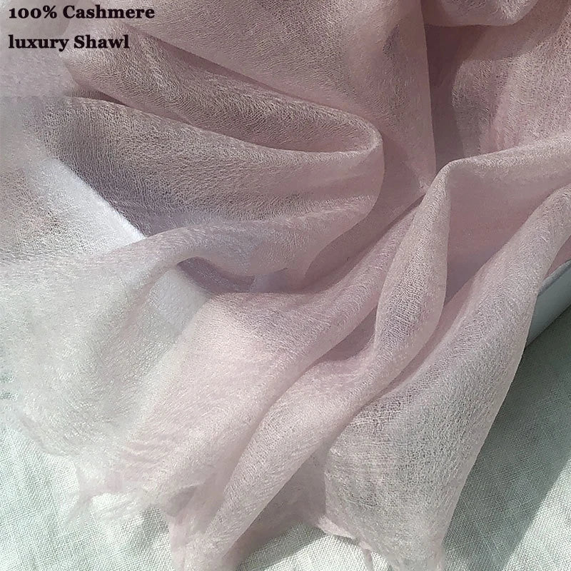 Pure Cashmere Wrap – Lightweight 91x39 in Long Scarf for Women, Ultra Soft All-Season Shawl, Cozy & Breathable Neck Accessory | Thomler