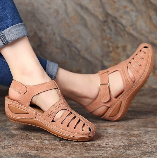 Orthopedic Leather Toe-Correcting Sandals for Women | Bunion Relief | Adjustable Arch Support Footwear | Casual Summer Walking Shoes for | Thomler