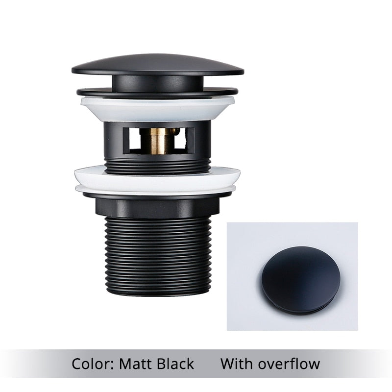 Vessel Sink Drain Assembly with Pop-Up Stopper for Modern Bathrooms – Overflow & Non-Overflow Configurations | Thomler