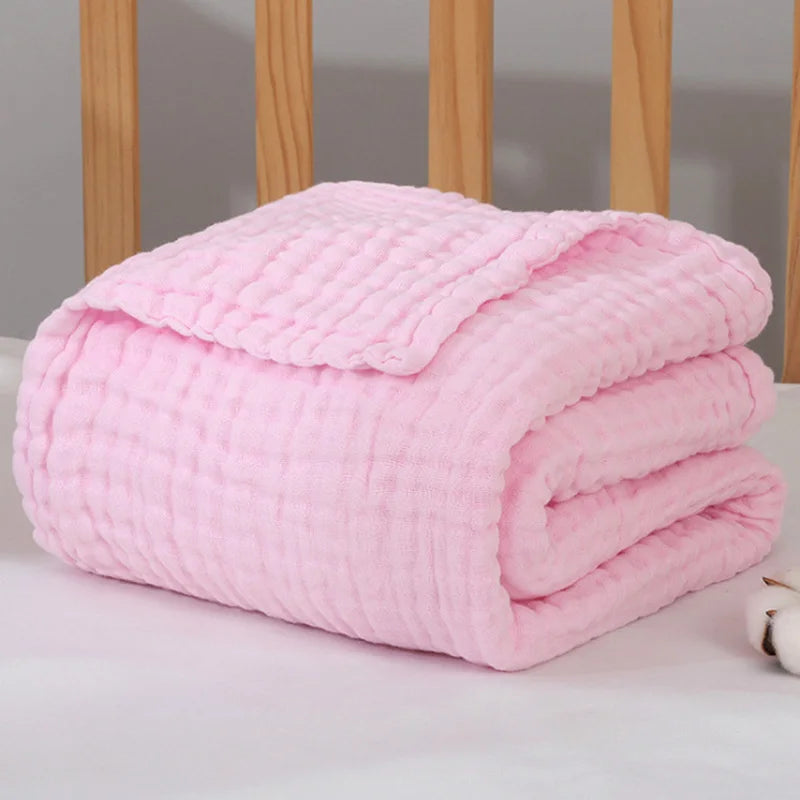 Six-Layer Gauze Cotton Swaddle Blanket 41×41 in – Soft Breathable Wrap for Newborns Toddlers Boys Girls Bath Towel Stroller Cover Nursing | Thomler