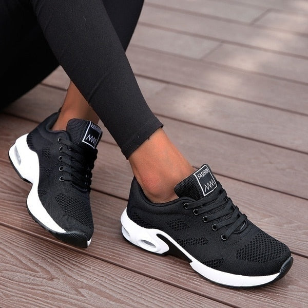 Women's Cushioned Walking Sneakers with Arch Support – Ergonomic Athletic Shoes for Daily Comfort, Training & Active Lifestyle | Thomler