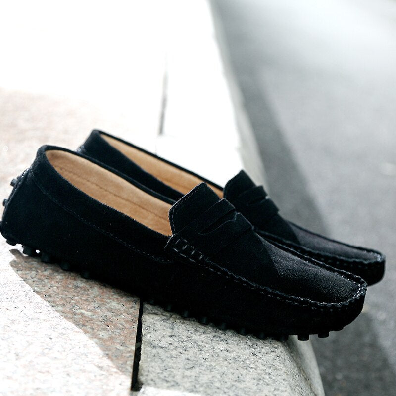 Men's Suede Slip-On Loafers – Casual Dress Shoes in Multiple Colors – Comfortable Everyday Footwear for Work & Weekend | Thomler