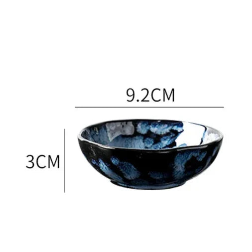 Dinnerware Set Ceramic 10-Piece 10 in Blue Starry Night Dining Tableware for Everyday Meals and Entertaining | Thomler
