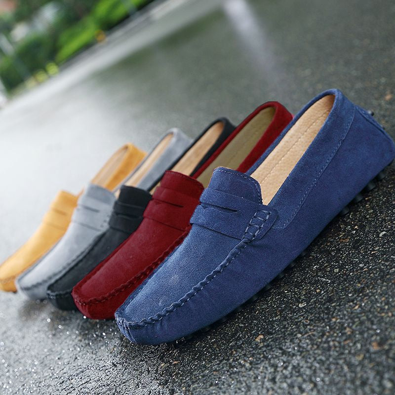 Men's Suede Slip-On Loafers – Casual Dress Shoes in Multiple Colors – Comfortable Everyday Footwear for Work & Weekend | Thomler