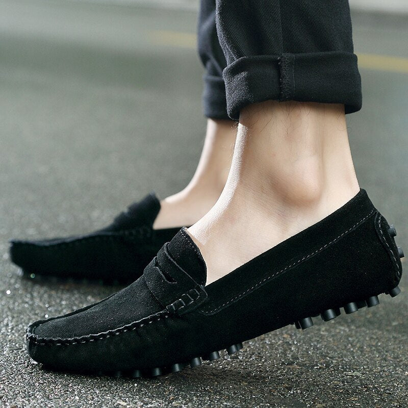 Men's Suede Slip-On Loafers – Casual Dress Shoes in Multiple Colors – Comfortable Everyday Footwear for Work & Weekend | Thomler