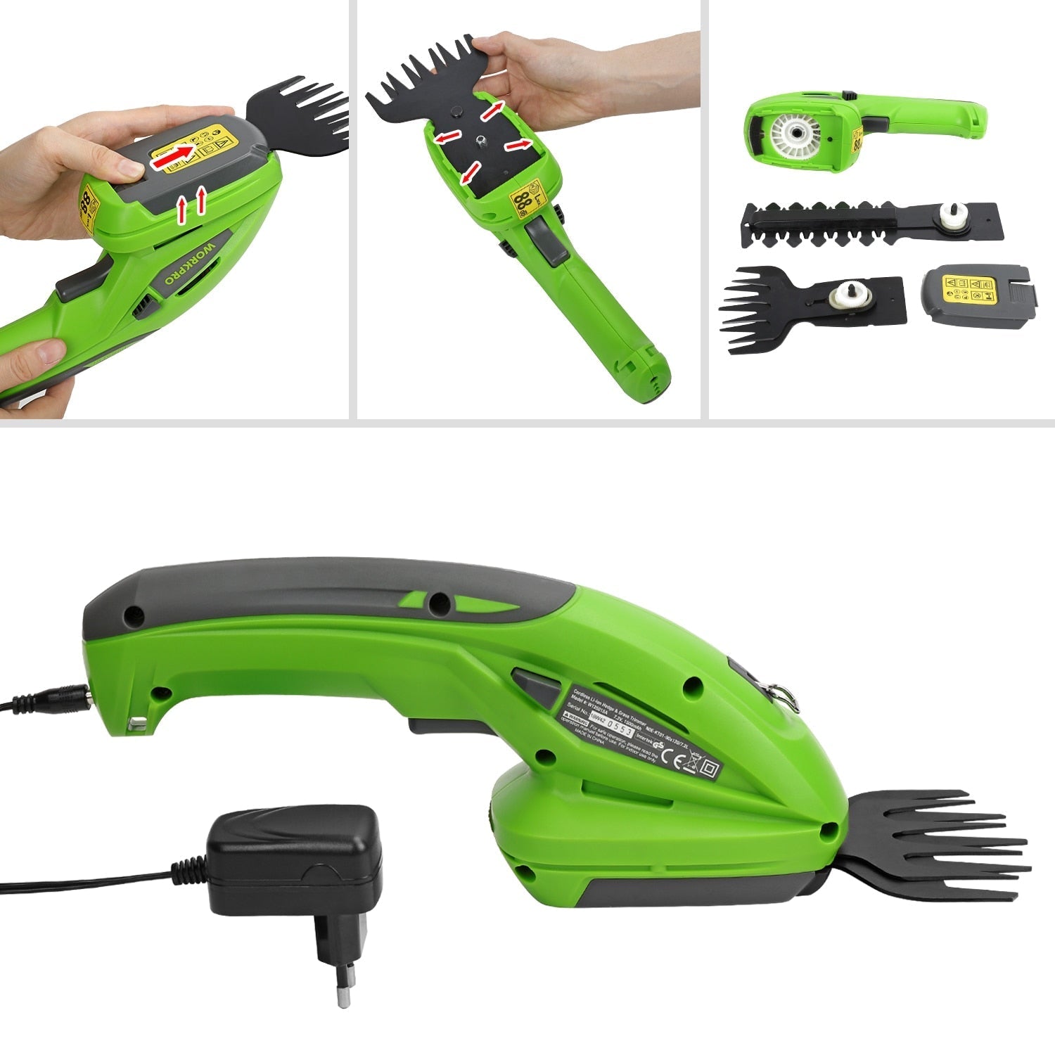 Cordless Electric Hedge Trimmer - Lightweight One-Hand Grass Shears for Lawn Edging & Shrub Sculpting - Rechargeable 7.2V Battery Pruning | Thomler