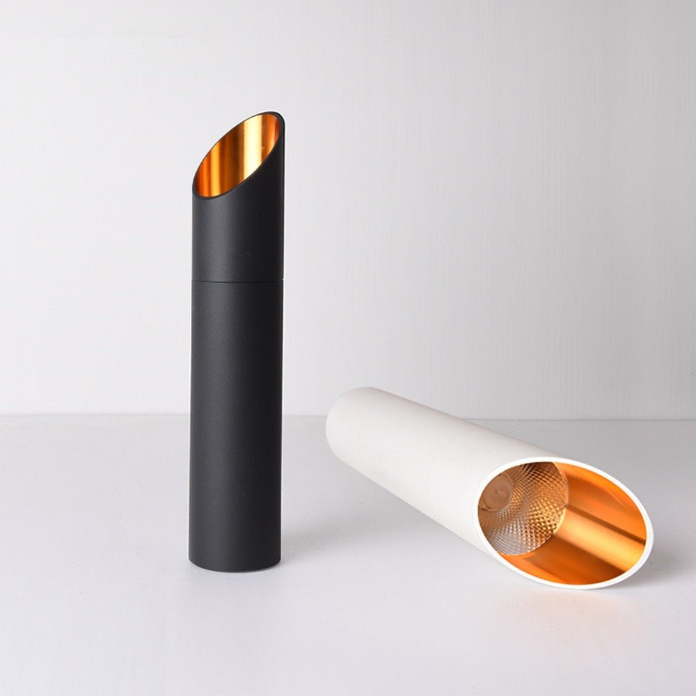 Copper-Accent Cylinder Downlight – Adjustable LED Ceiling Spotlight for Contemporary Home & Office | Thomler