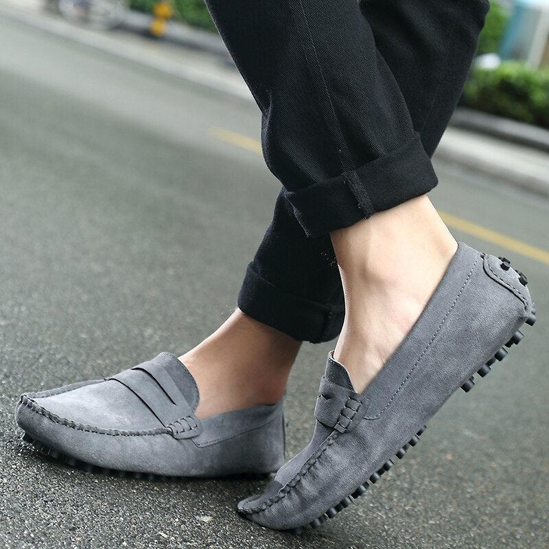 Men's Suede Slip-On Loafers – Casual Dress Shoes in Multiple Colors – Comfortable Everyday Footwear for Work & Weekend | Thomler