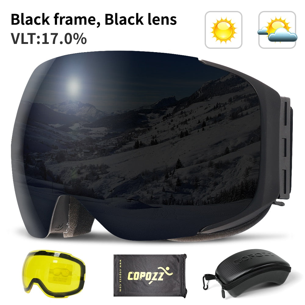 Snow Sport Goggles with UV Protection and Anti-Fog Magnetic Lens System for Skiing and Snowboarding | Thomler