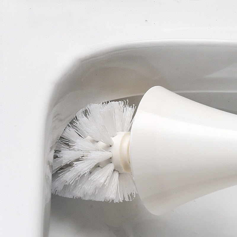 Sleek Bathroom Cleaning Tool with Drainage Caddy & Metallic Finish | Thomler