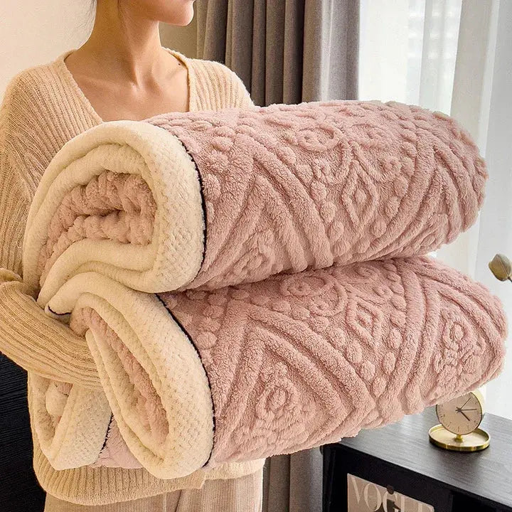 Reversible Sherpa Fleece Blanket – Double-Sided Plush Throw for Couch, Bed & Year-Round Comfort | Thomler