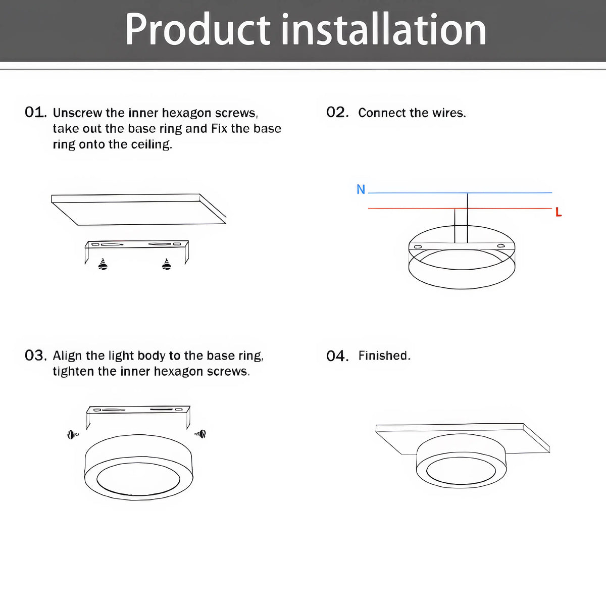 Slim LED Recessed Ceiling Light – Low-Profile Downlight, Dimmable Flush Mount for Kitchen, Living Room, Office | Thomler