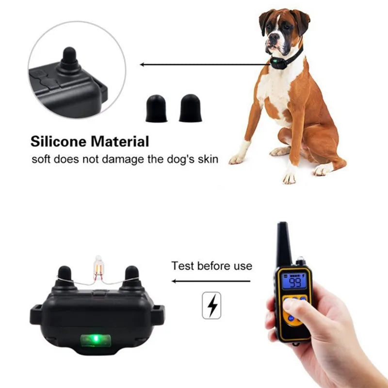 Rechargeable Remote Dog Training Collar with Vibration & Sound Modes – Waterproof E-Collar for All Breeds, 2600 ft Range | Thomler