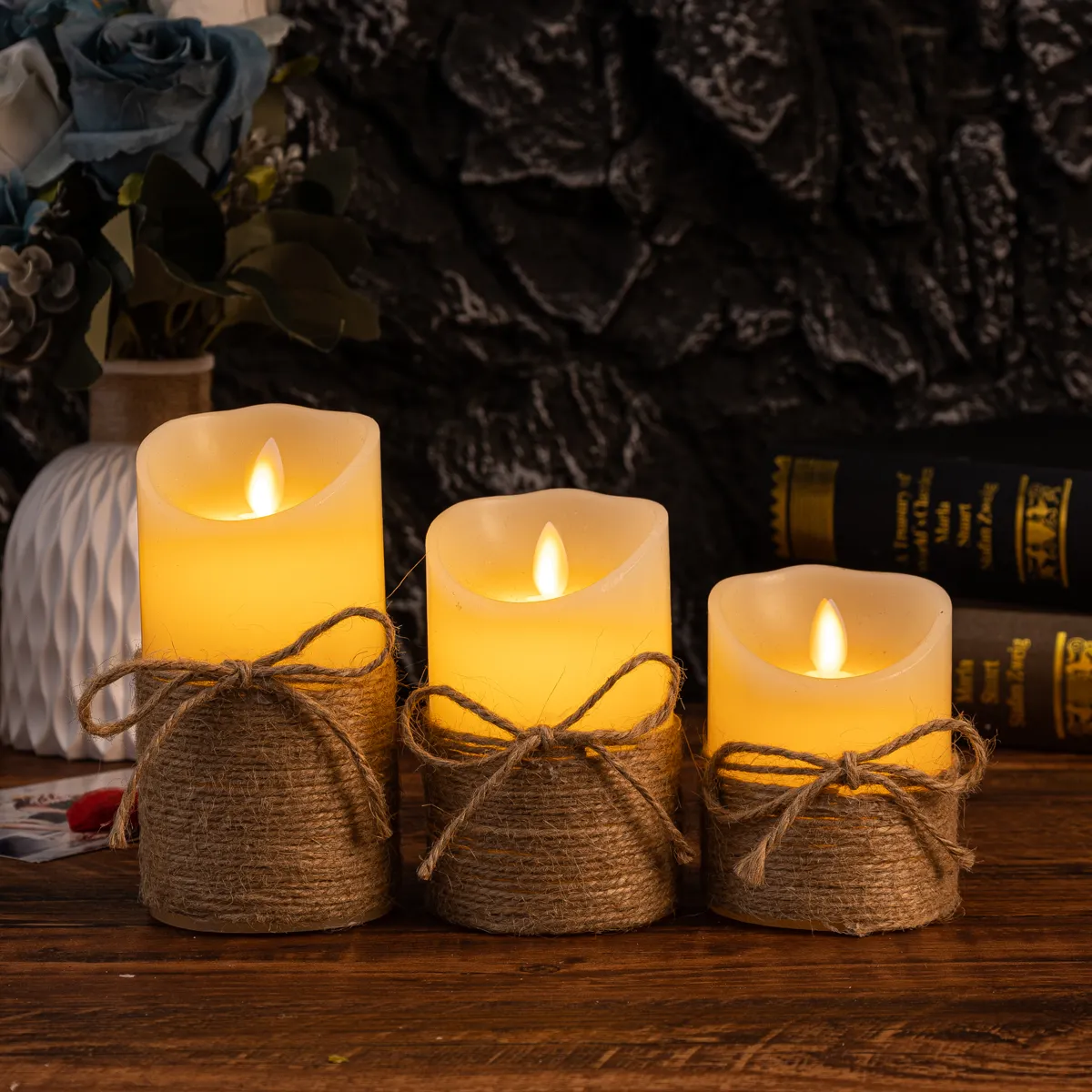 Flameless LED Candles with Realistic Flicker – Safe Battery-Operated Pillar Candles for Home Decor, Weddings, Dinners & Ambiance | Thomler