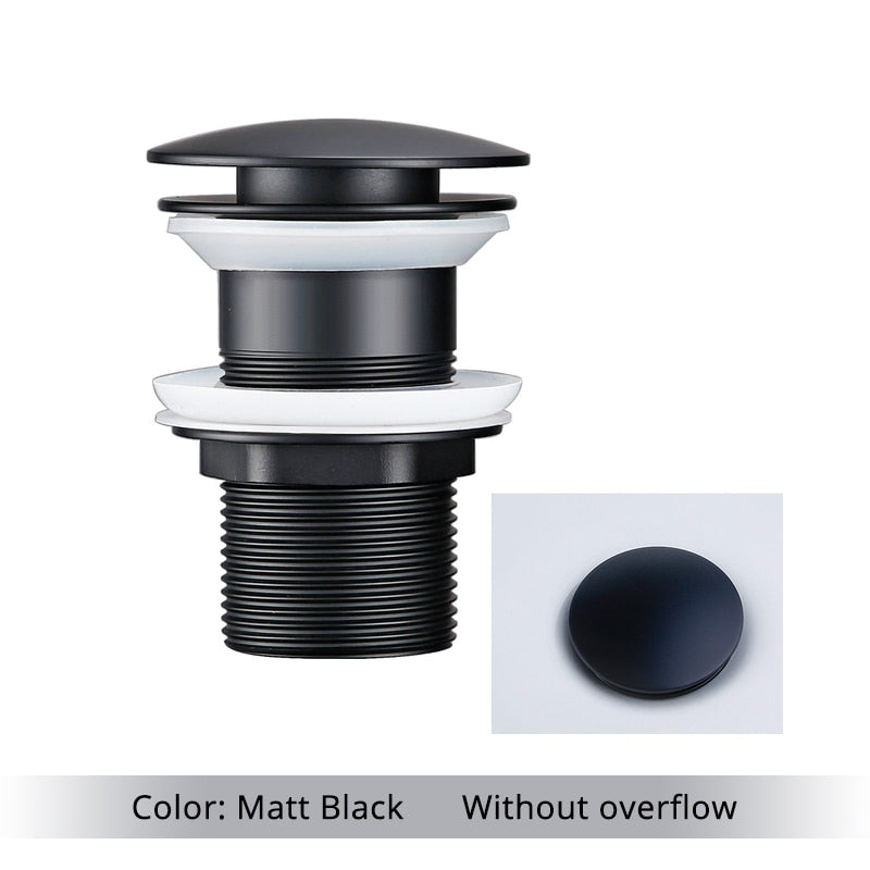 Vessel Sink Drain Assembly with Pop-Up Stopper for Modern Bathrooms – Overflow & Non-Overflow Configurations | Thomler