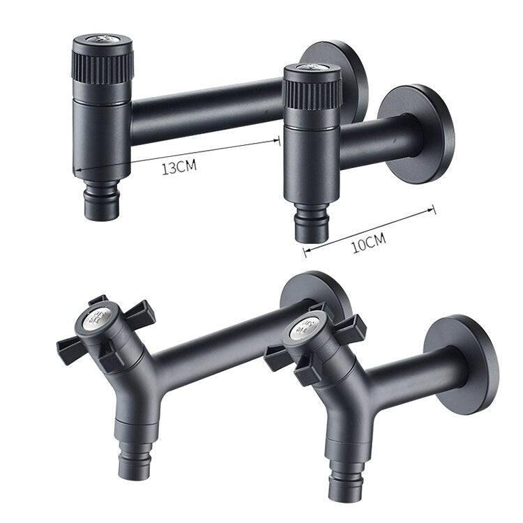 Wall-Mount Outdoor Garden Faucet | Cold Water Hose Spigot with Brass Valve & Stainless Steel Body for Yard, Patio & Balcony | Thomler