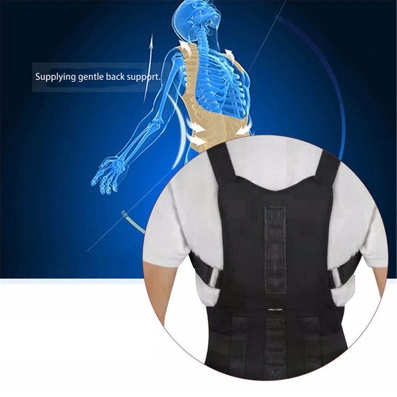 Magnetic Posture Corrector Back Brace Support for Men Women Adjustable Shoulder Alignment Therapy Upper Body Spine Straightener Unisex | Thomler