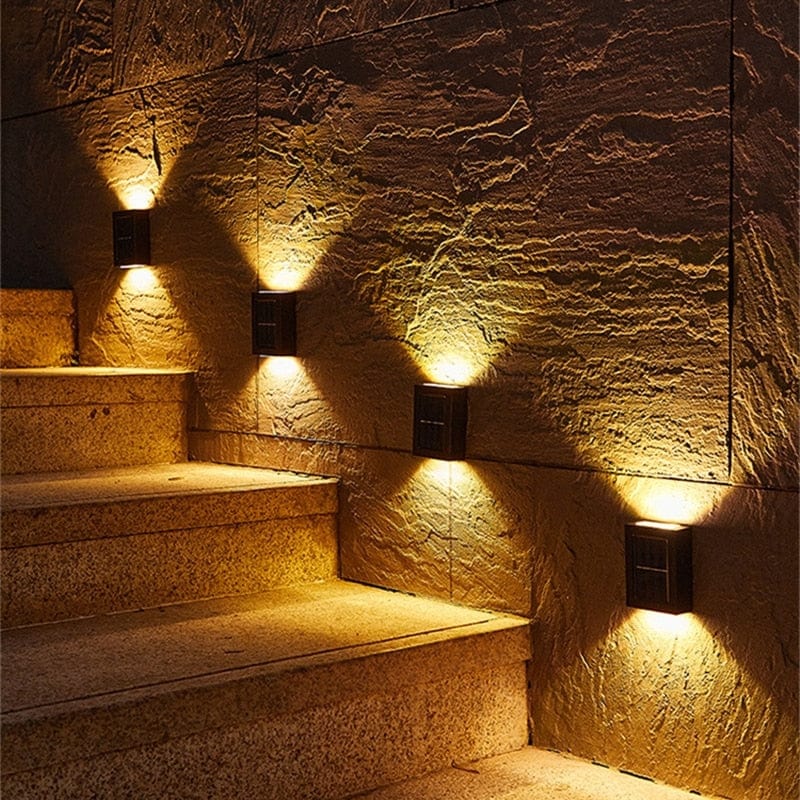 Solar LED Step Lights for Outdoor Stairs, Deck Railing & Fence Posts – Waterproof Auto-On Dusk-to-Dawn Path Lighting for Patio, Yard & | Thomler