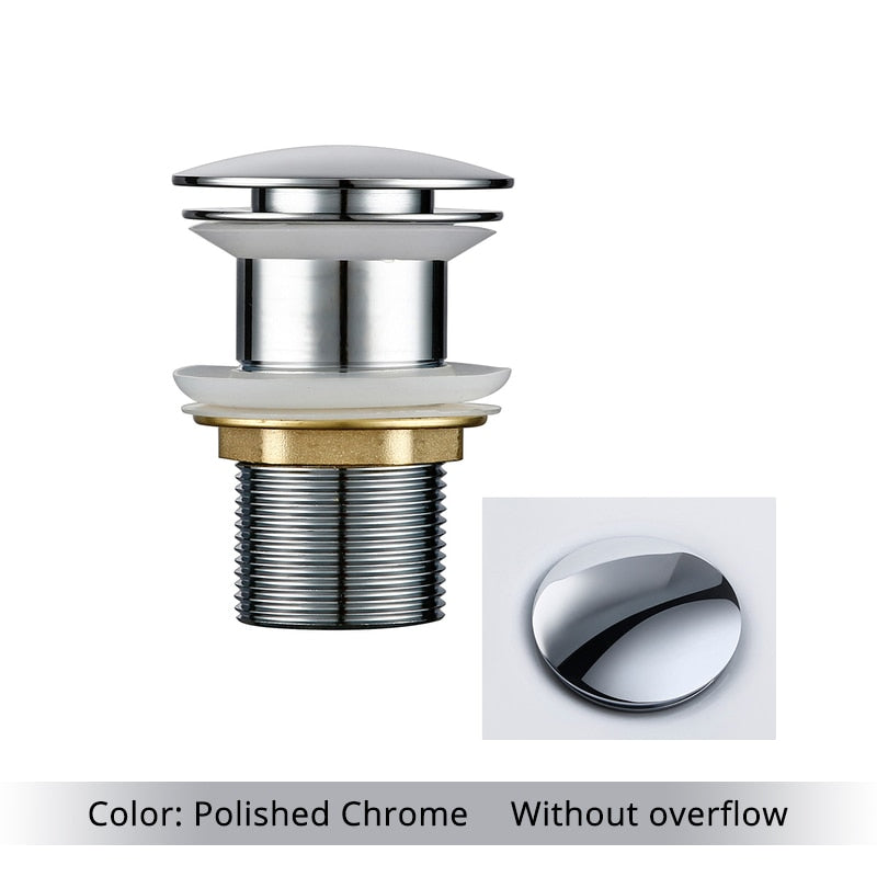 Vessel Sink Drain Assembly with Pop-Up Stopper for Modern Bathrooms – Overflow & Non-Overflow Configurations | Thomler