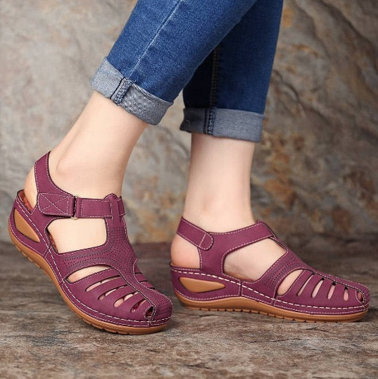 Orthopedic Leather Toe-Correcting Sandals for Women | Bunion Relief | Adjustable Arch Support Footwear | Casual Summer Walking Shoes for | Thomler