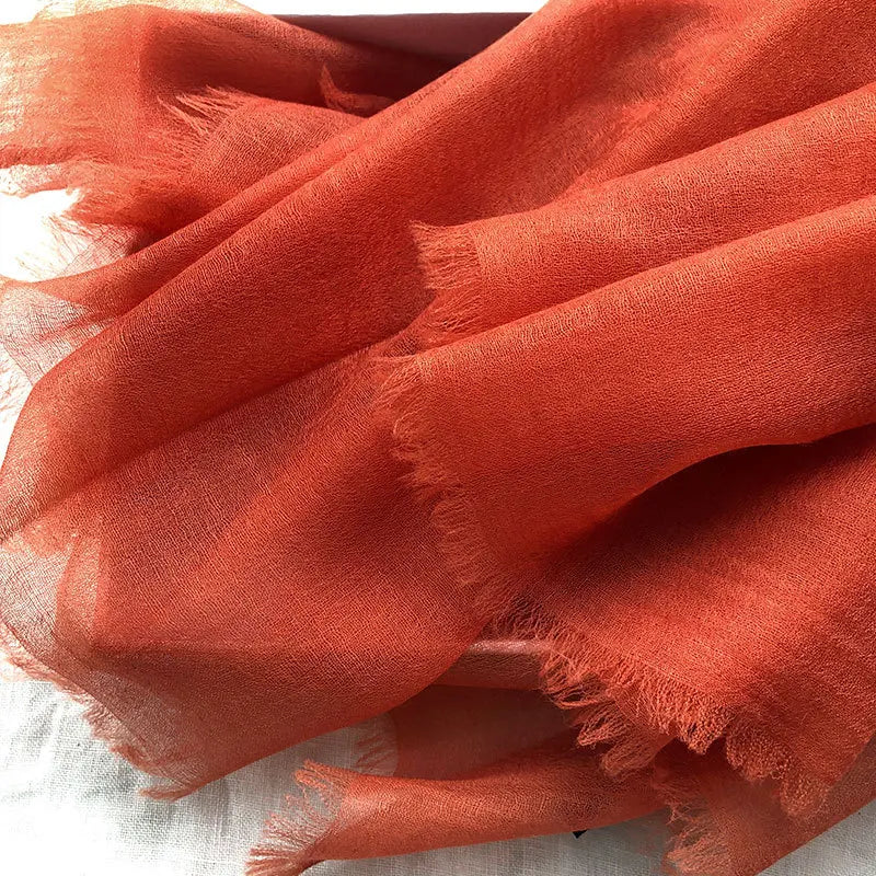 Pure Cashmere Wrap – Lightweight 91x39 in Long Scarf for Women, Ultra Soft All-Season Shawl, Cozy & Breathable Neck Accessory | Thomler