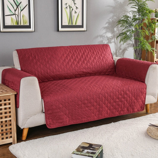 Sofa Cover Quilted Polyester Water Repellent Anti Slip Living Room Pet Protection Throw Protector | Thomler