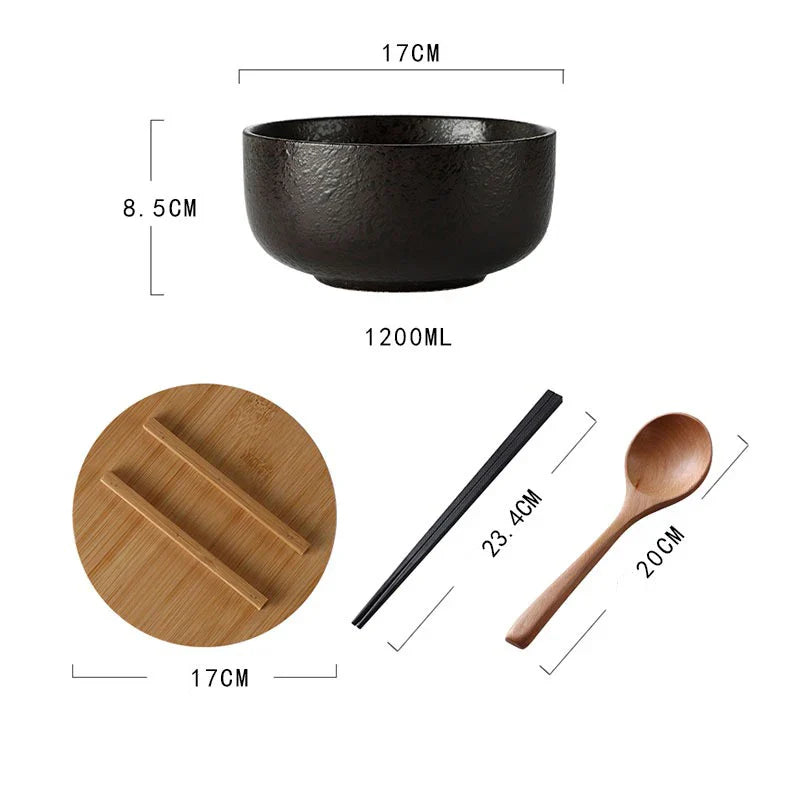 Ceramic Soup Bowl Set 7.9 in Durable Red Everyday Dining Serving Bowls 4-Piece | Thomler