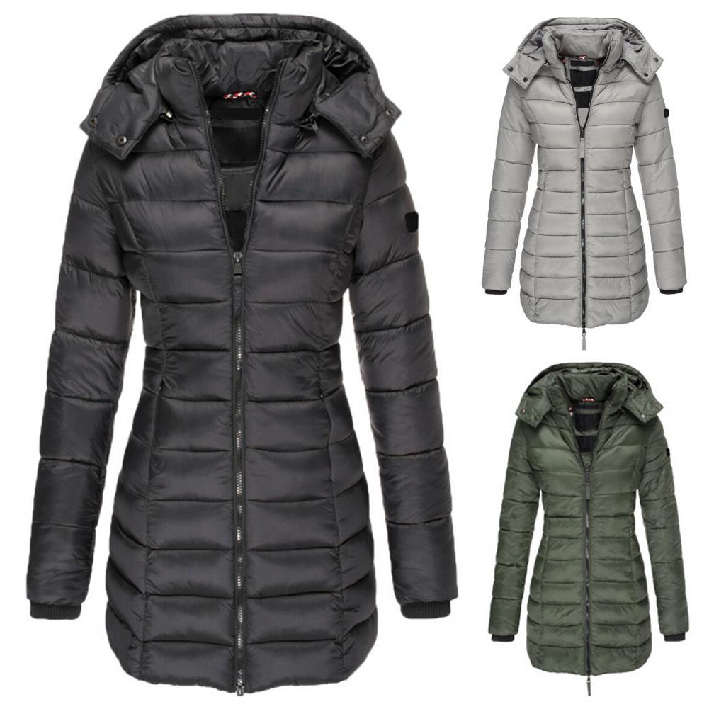 Women's Hooded Trench Coat – Oversized Warm Jacket for Fall Winter Spring – Water-Resistant Long Windbreaker | Thomler