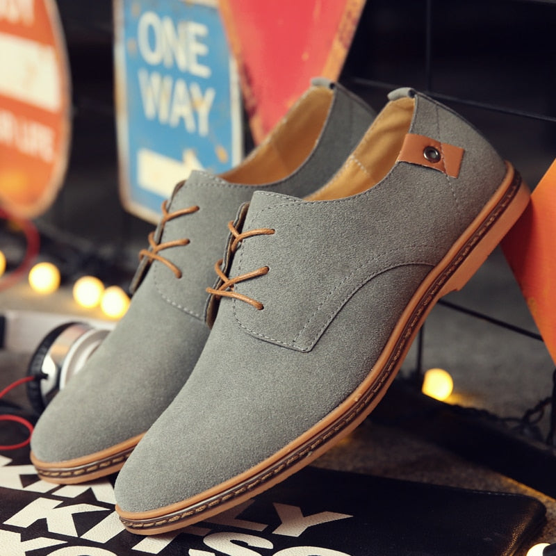 Men's Lace-Up Oxford Dress Shoes – Classic Leather Design for Work & Casual Wear, Versatile Formal Footwear | Thomler