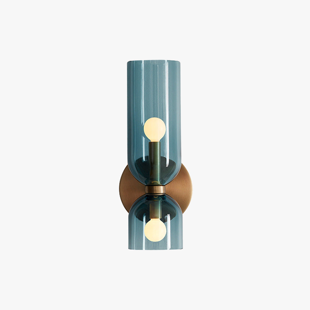 Wall Lamp Glass Cylinder E12 Hardwired Indoor Bedroom Living Room Modern Sconce Accent Lighting Fixture | Thomler