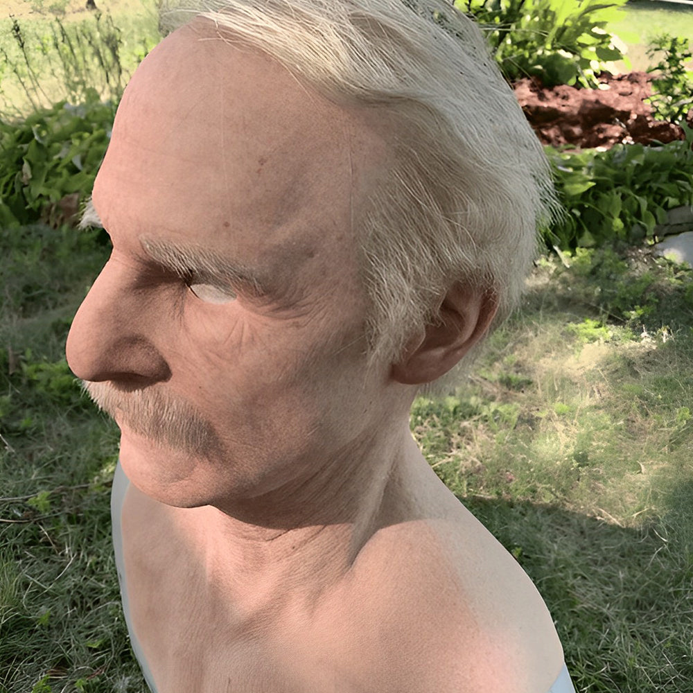 Realistic Latex Old Man Full Head Mask for Halloween, Cosplay, Theater and Costume Parties | Thomler