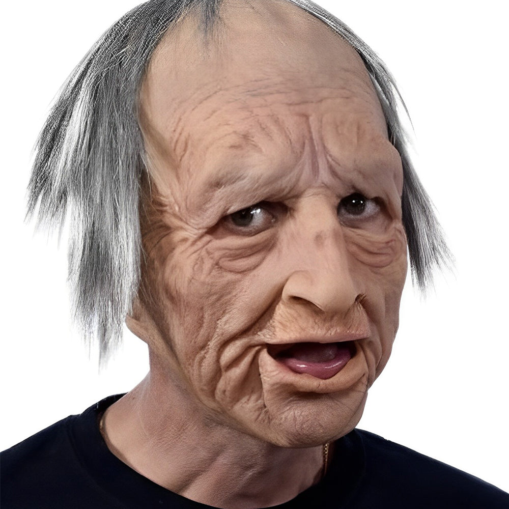 Realistic Latex Old Man Full Head Mask for Halloween, Cosplay, Theater and Costume Parties | Thomler