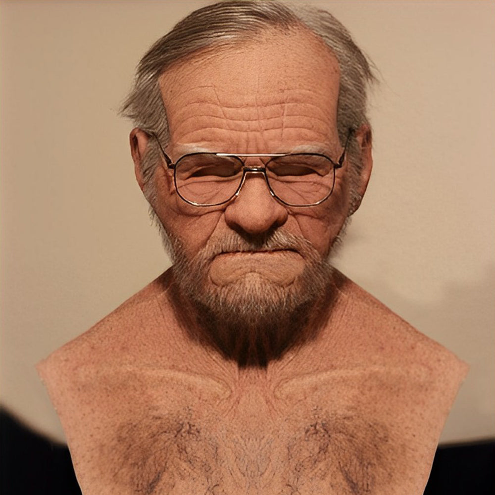 Realistic Latex Old Man Full Head Mask for Halloween, Cosplay, Theater and Costume Parties | Thomler