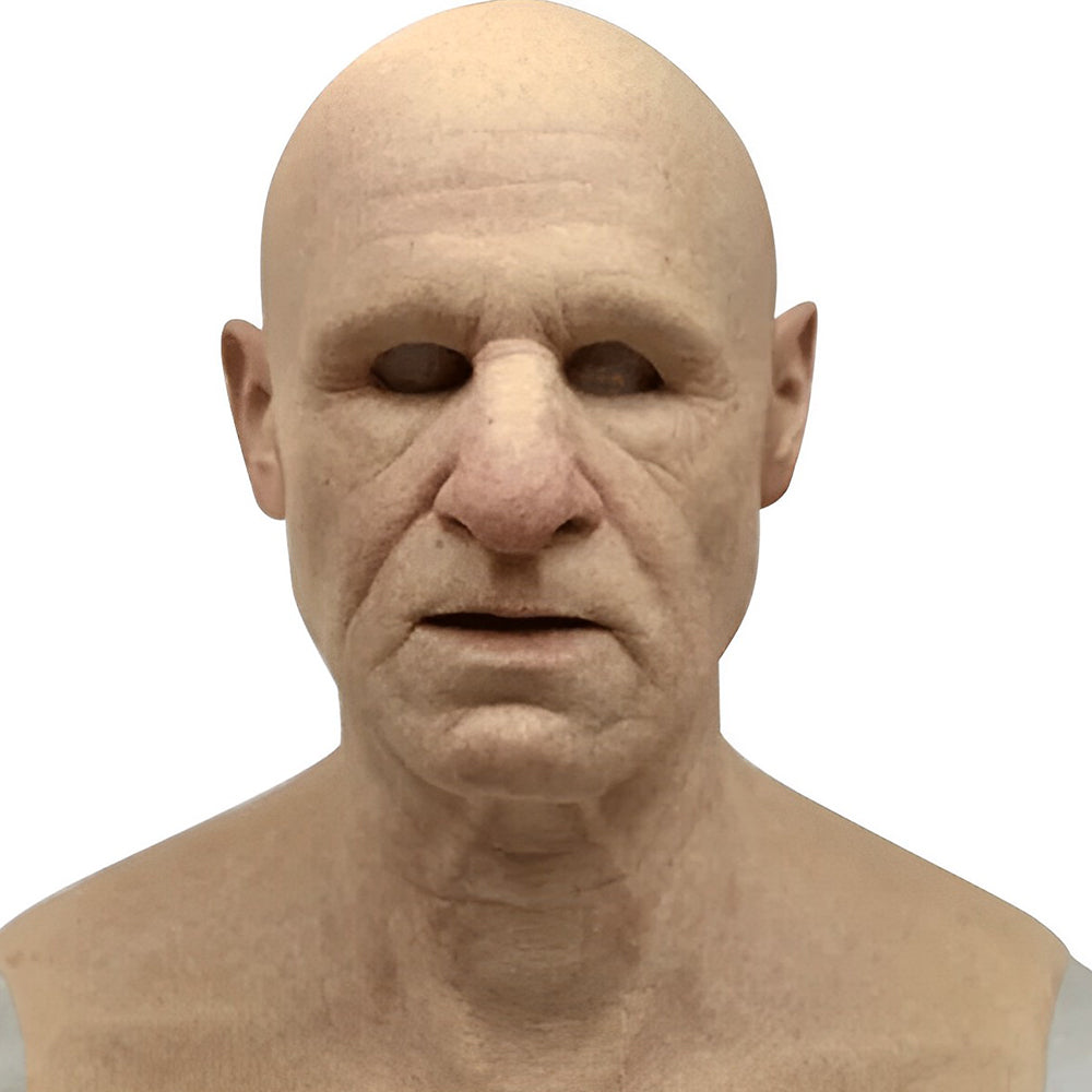 Realistic Latex Old Man Full Head Mask for Halloween, Cosplay, Theater and Costume Parties | Thomler
