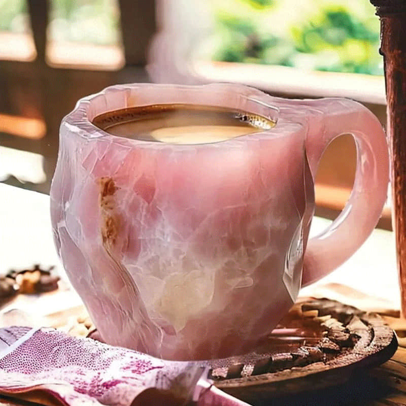 Geometric Crystal Glass Coffee Mug 12 oz Luxury Faceted Diamond Design Tea Cup for Home Office Kitchen Daily Use Hot Cold Beverages | Thomler