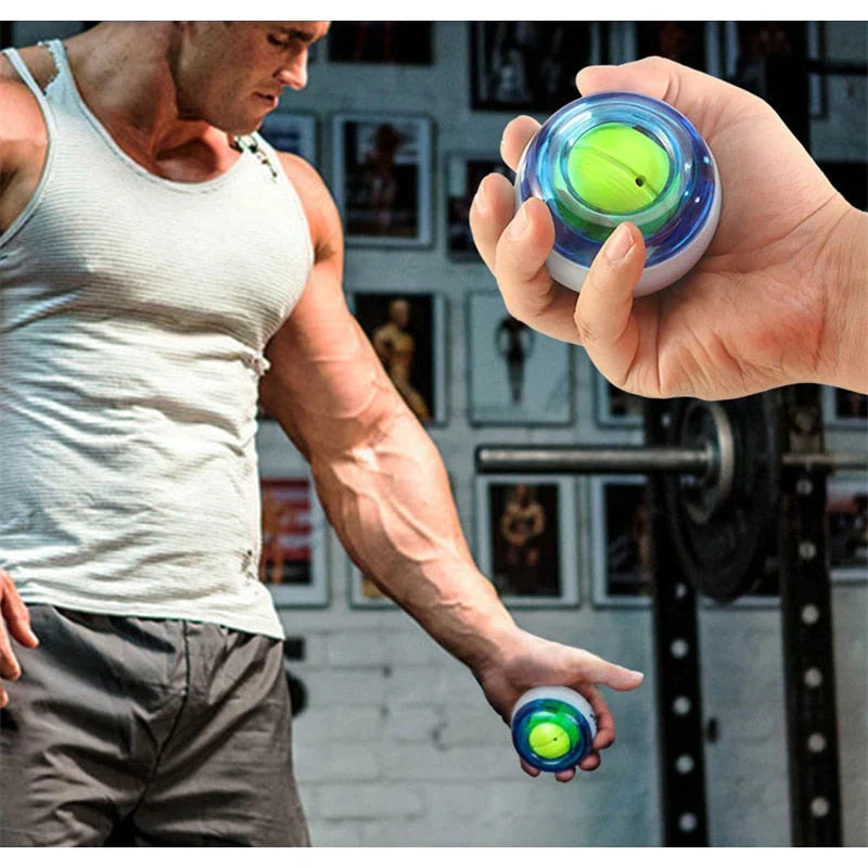 Gyroscopic Grip Strengthener Ball with LED Lights – Portable Wrist & Forearm Exerciser for Home Workouts | Thomler