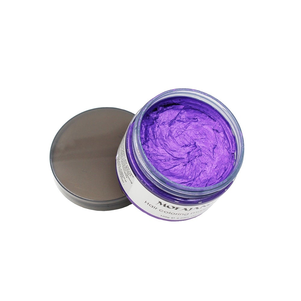 Temporary Hair Color Styling Wax - Washable Hair Dye for Bold Looks - 4.2 oz Jar | Thomler