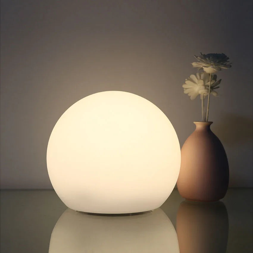 Cordless LED Sphere Accent Light with Remote Control 16 Colors Dimmable Rechargeable Globe Lamp for Nightstand Patio Deck Garden Party Decor | Thomler