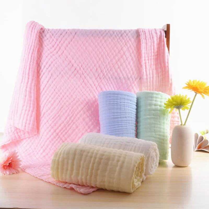 Six-Layer Gauze Cotton Swaddle Blanket 41×41 in – Soft Breathable Wrap for Newborns Toddlers Boys Girls Bath Towel Stroller Cover Nursing | Thomler