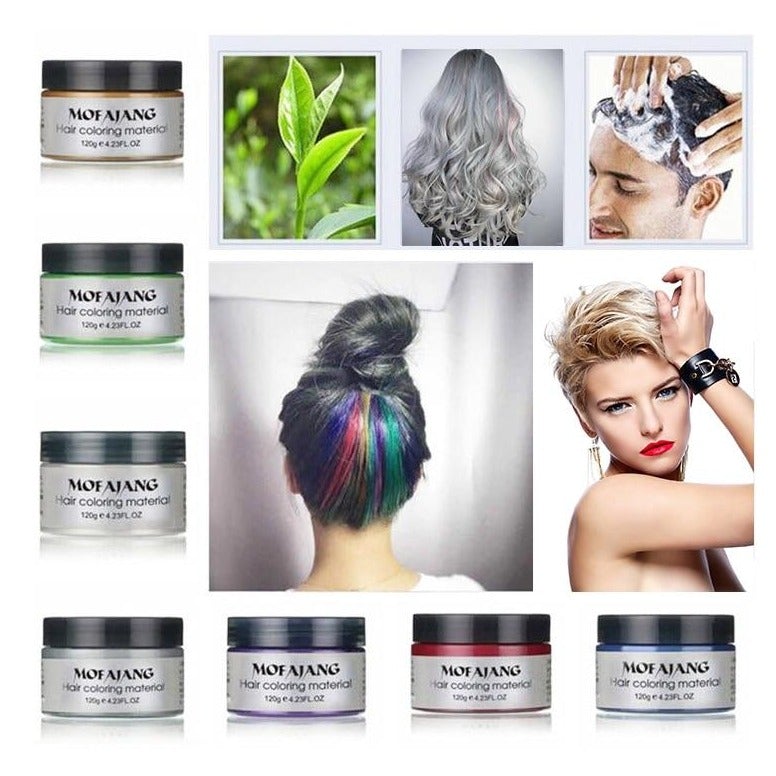 Temporary Hair Color Styling Wax - Washable Hair Dye for Bold Looks - 4.2 oz Jar | Thomler