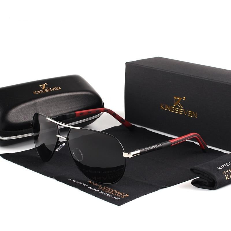 Men's Retro Keyhole Bridge Sunglasses – Polarized UV Protection, Aluminum Frame, 5 Color Options | Thomler