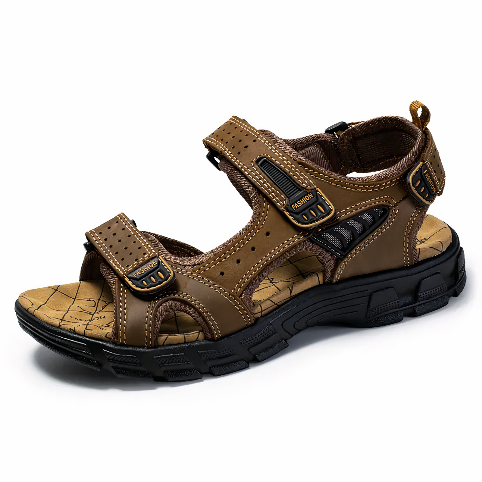 Men's Orthopedic Sandals with Arch Support for Plantar Fasciitis Relief and Knee Pain | Cushioned Footbed Slides for All-Day Comfort | Thomler