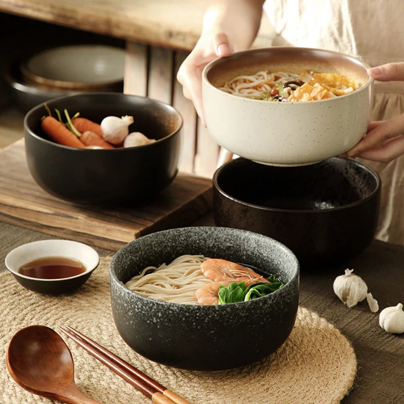Ceramic Soup Bowl Set 7.9 in Durable Red Everyday Dining Serving Bowls 4-Piece | Thomler