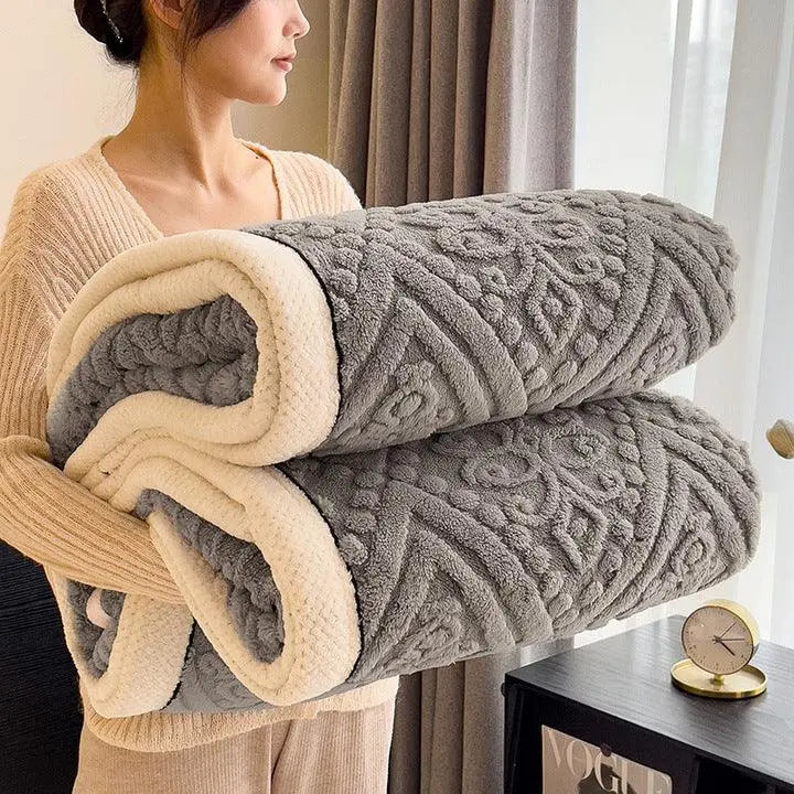Reversible Sherpa Fleece Blanket – Double-Sided Plush Throw for Couch, Bed & Year-Round Comfort | Thomler